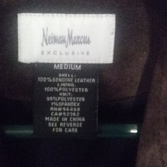 SOLD Neiman Marcus moto suede jacket - Picture 2 of 3